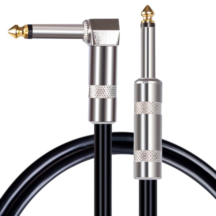 6.35mm Plug Straight to Elbow Electric Guitar Audio Cable, 3m, 5m, 10m – Wear-resistant 5m
