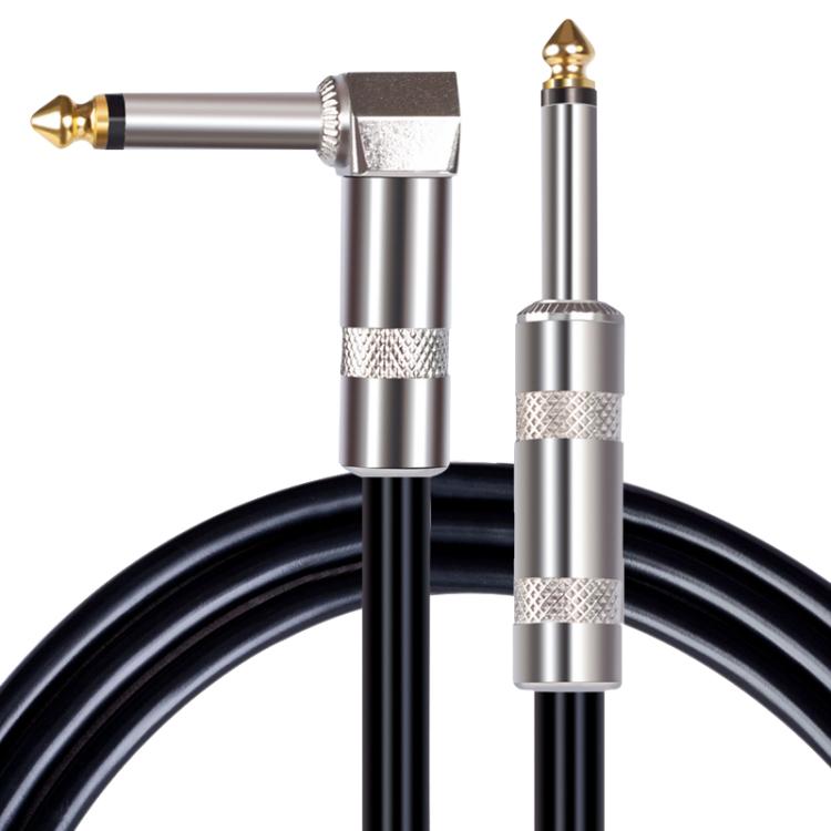 6.35mm Plug Straight to Elbow Electric Guitar Audio Cable, 3m, 5m, 10m – Wear-resistant 10m