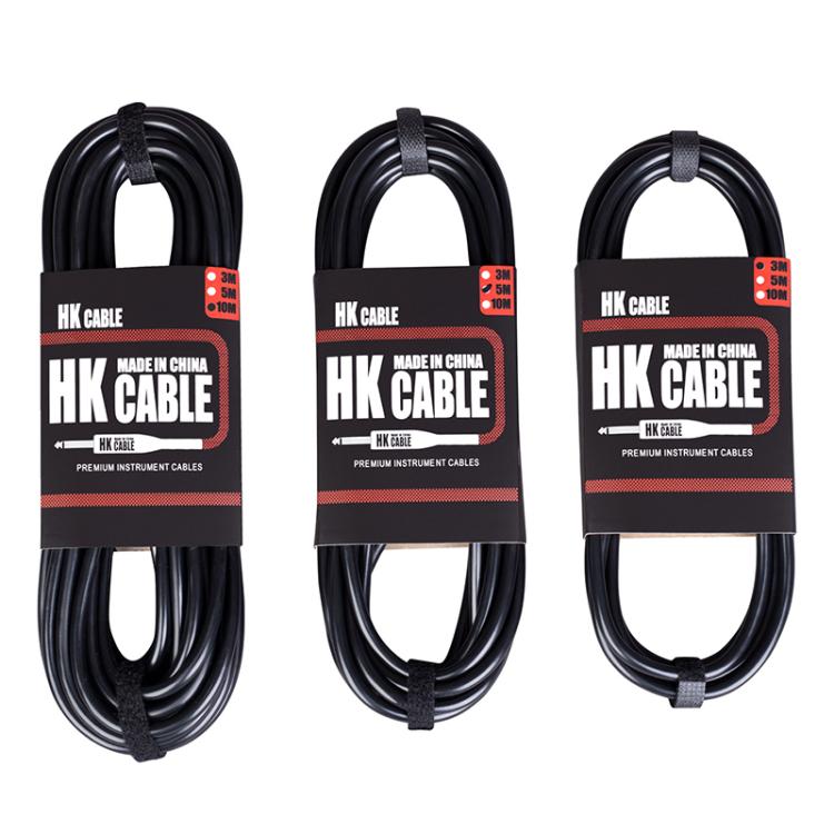 6.35mm Plug Straight to Elbow Electric Guitar Audio Cable, 3m, 5m, 10m – Wear-resistant