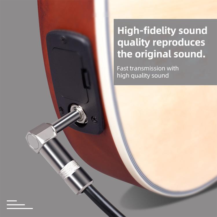 6.35mm Plug Straight to Elbow Electric Guitar Audio Cable, 3m, 5m, 10m – Wear-resistant