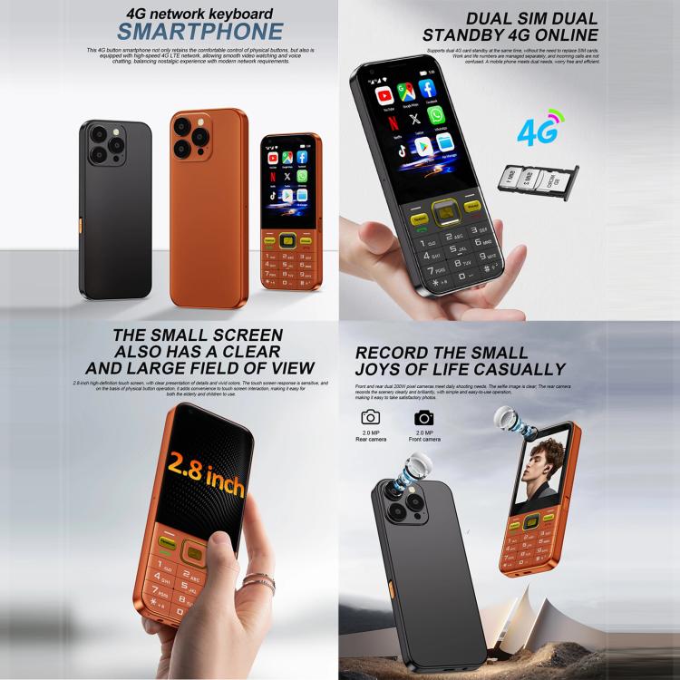 A001 / 16MP, 2GB+16GB, 2.8 inch Android 8.1 MTK6737 Quad Core, Network: 4G, Dual SIM – Durable Build, Easy to Use