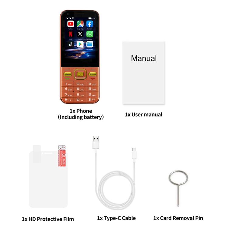 A001 / 16MP, 2GB+16GB, 2.8 inch Android 8.1 MTK6737 Quad Core, Network: 4G, Dual SIM – Durable Build, Easy to Use