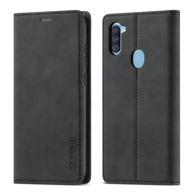 LC.IMEEK Strong Magnetism Ultra-thin Horizontal Flip Shockproof Matte TPU + PU Leather Case with Holder & Card Slots & Wallet, For Samsung Galaxy A11 / M11, For Samsung Galaxy A21s, For Samsung Galaxy A71 / M70s, For Samsung Galaxy A51 / M40s For Samsung Galaxy A11 M11 Black