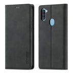 LC.IMEEK Strong Magnetism Ultra-thin Horizontal Flip Shockproof Matte TPU + PU Leather Case with Holder & Card Slots & Wallet, For Samsung Galaxy A11 / M11, For Samsung Galaxy A21s, For Samsung Galaxy A71 / M70s, For Samsung Galaxy A51 / M40s For Samsung Galaxy A11 M11 Black