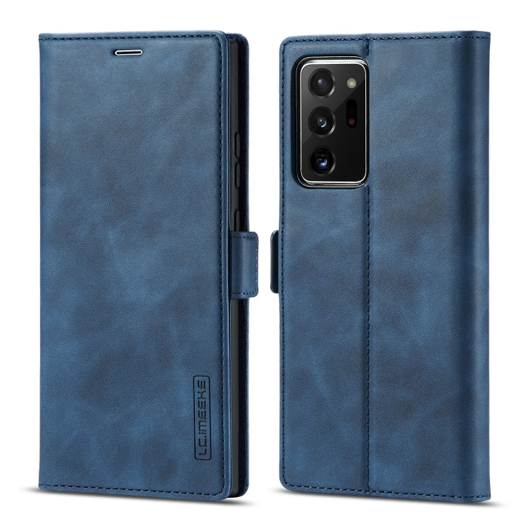 LC.IMEEK Strong Magnetism Ultra-thin Horizontal Flip Shockproof Matte TPU + PU Leather Case with Holder & Card Slots & Wallet – Shockproof, Card Slot, Flip, For Samsung Galaxy Note10+, For Samsung Galaxy Note10, For Samsung Galaxy Note20 Ultra For Samsung Galaxy Note20 Ultra Blue