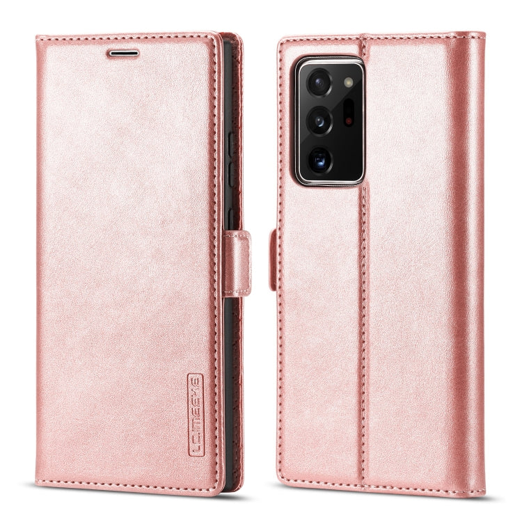 LC.IMEEK Strong Magnetism Ultra-thin Horizontal Flip Shockproof Matte TPU + PU Leather Case with Holder & Card Slots & Wallet – Shockproof, Card Slot, Flip, For Samsung Galaxy Note10+, For Samsung Galaxy Note10, For Samsung Galaxy Note20 Ultra For Samsung Galaxy Note20 Ultra Rose Gold