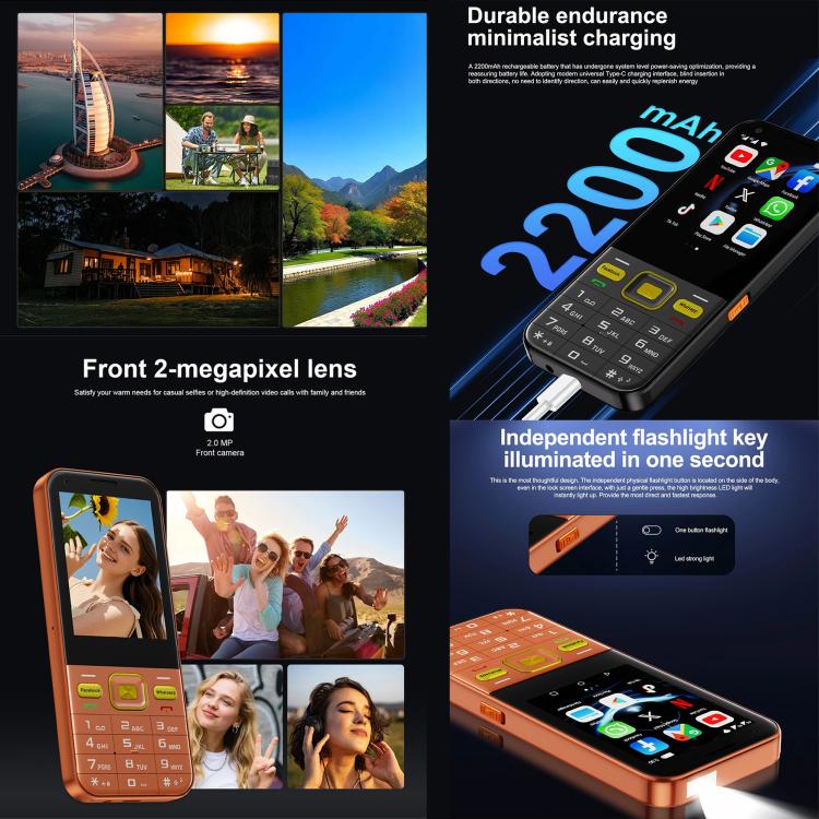 A001 / 25MP, 2GB+16GB, 2.8 inch Android 8.1 MTK6737 Quad Core, Network: 4G, Dual SIM – Durable Build, Easy to Use