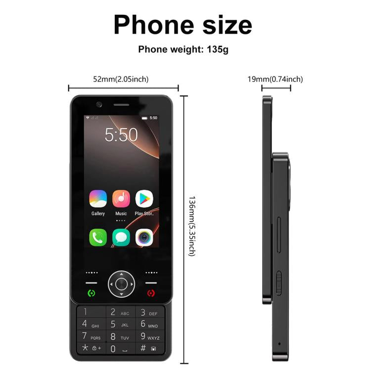 S160 Slide Phone, 2GB+16GB, 3.0 inch Android 8.1 MTK6737 Quad Core, Network: 4G, Dual SIM – Durable Build, Easy to Use