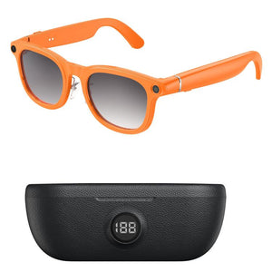 Orange Frame Black Charging Case