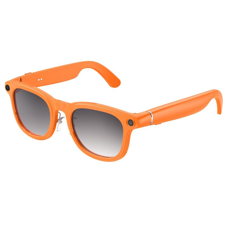 X01 Cycling Smart AI Sports Glasses 8MP HeyCyan, Six-axis Image Stabilization, Wi-Fi, BT Call, AI Voice Assistant, AI Translation Orange Frame Photochromic Lens