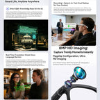 X01 Cycling Smart AI Sports Glasses 8MP HeyCyan, Six-axis Image Stabilization, Wi-Fi, BT Call, AI Voice Assistant, AI Translation