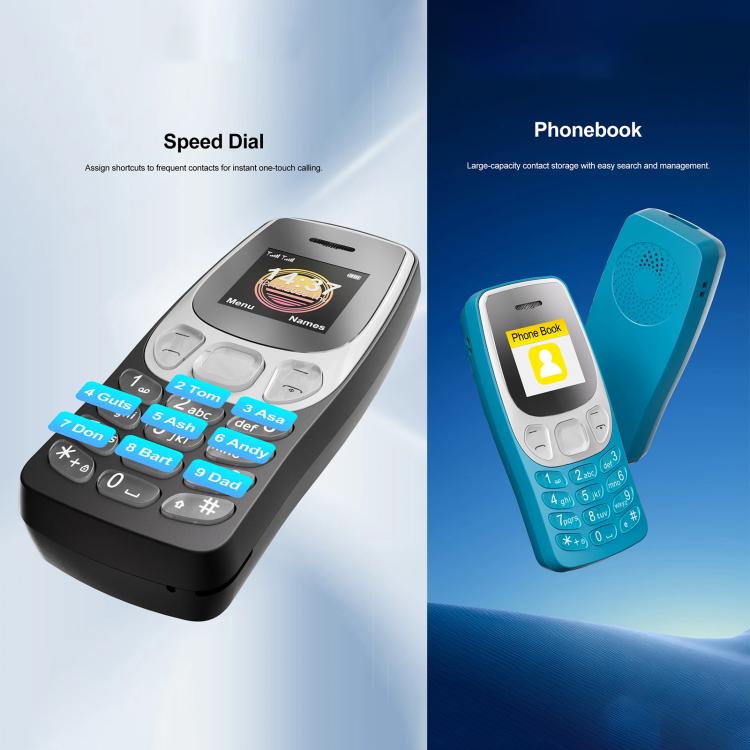 BM80 2G Mini Mobile Phone, 0.85 inch Hands Free Bluetooth Dialer Headphone, Voice Change, MP3 Music, Dual SIM, Network: 2G – Bluetooth
