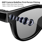 MT3 8MP Smart AI Glasses, WiFi, Touch Control, BT Call