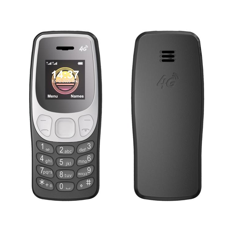 BM80 4G Mini Mobile Phone, 0.85 inch Hands Free Bluetooth Dialer Headphone, MP3 Music, Dual SIM, Network: 4G – Card Slot, Bluetooth Black White