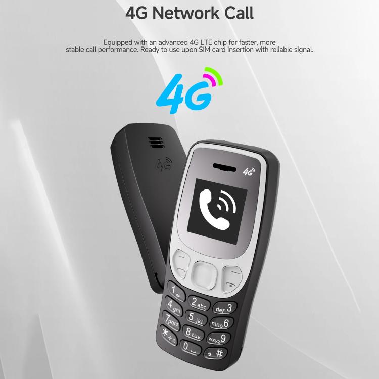 BM80 4G Mini Mobile Phone, 0.85 inch Hands Free Bluetooth Dialer Headphone, MP3 Music, Dual SIM, Network: 4G – Card Slot, Bluetooth