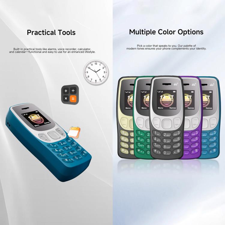 BM80 4G Mini Mobile Phone, 0.85 inch Hands Free Bluetooth Dialer Headphone, MP3 Music, Dual SIM, Network: 4G – Card Slot, Bluetooth