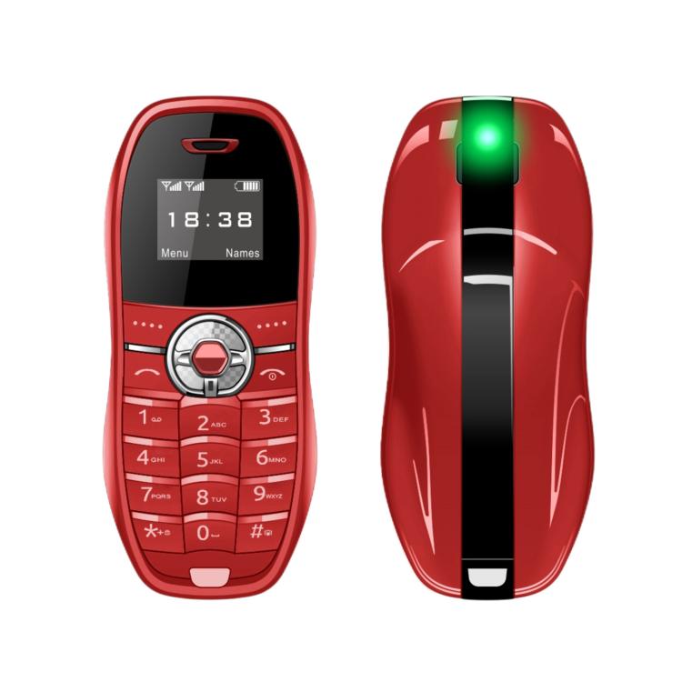 X18 Mini Phone, 0.66 inch, MTK6261D, Support Bluetooth, FM, GSM, Dual SIM Red