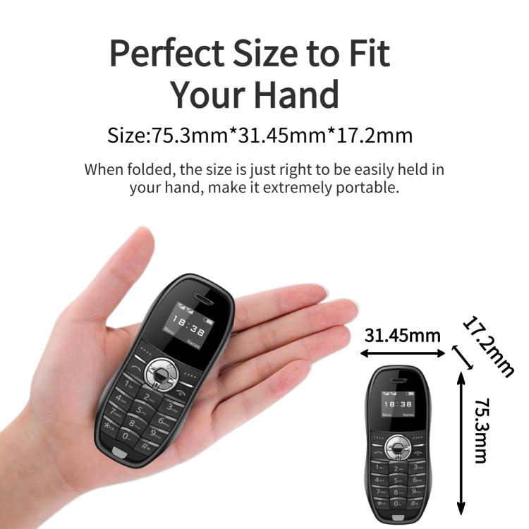 X18 Mini Phone, 0.66 inch, MTK6261D, Support Bluetooth, FM, GSM, Dual SIM – Bluetooth