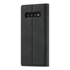 LC.IMEEKE Strong Magnetism Ultra-thin Horizontal Flip Shockproof Matte TPU + PU Leather Case with Holder & Card Slots & Wallet, For Samsung Galaxy S10, For Samsung Galaxy S10+