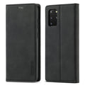 LC.IMEEKE Strong Magnetism Ultra-thin Horizontal Flip Shockproof Matte TPU + PU Leather Case with Holder & Card Slots & Wallet, For Samsung Galaxy S20, For Samsung Galaxy S20+, For Samsung Galaxy S20 Ultra, For Samsung Galaxy S20 FE For Samsung Galaxy S20 Black