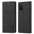 LC.IMEEKE Strong Magnetism Ultra-thin Horizontal Flip Shockproof Matte TPU + PU Leather Case with Holder & Card Slots & Wallet, For Samsung Galaxy S20, For Samsung Galaxy S20+, For Samsung Galaxy S20 Ultra, For Samsung Galaxy S20 FE For Samsung Galaxy S20 Black