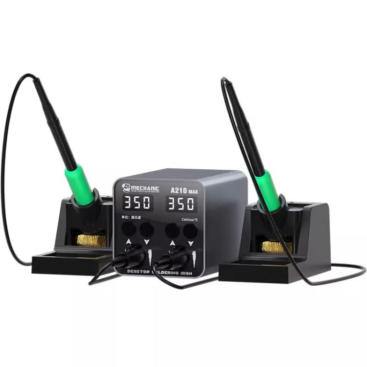 MECHANIC A210 Max Intelligent Constant Temperature Double-station Soldering Station, US Plug, EU Plug US Plug