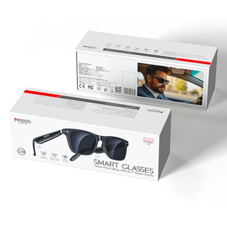 Yesido IO38 Smart Audio Glasses, Bluetooth-Compatible 5.0 Sunglasses with Hi-Fi Sound, Hands-Free Calling, Magnetic Charging & Long Battery Life, IO38
