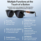 Yesido IO38 Smart Audio Glasses, Bluetooth-Compatible 5.0 Sunglasses with Hi-Fi Sound, Hands-Free Calling, Magnetic Charging & Long Battery Life, IO38