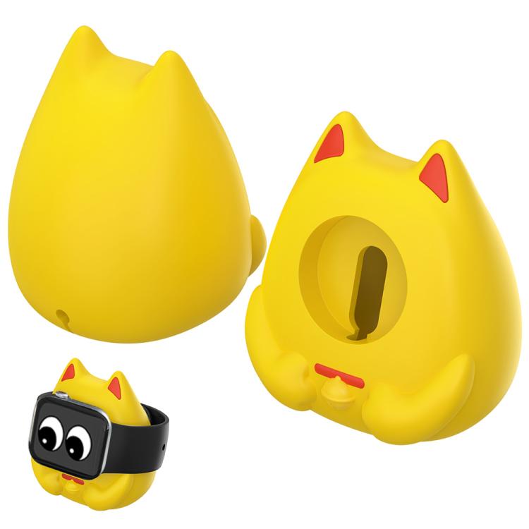 XDcase For Apple Watch Lucky Cat Design Smart Watch Charging Stand Yellow