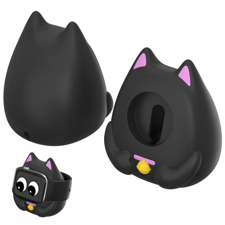 XDcase For Apple Watch Lucky Cat Design Smart Watch Charging Stand Black