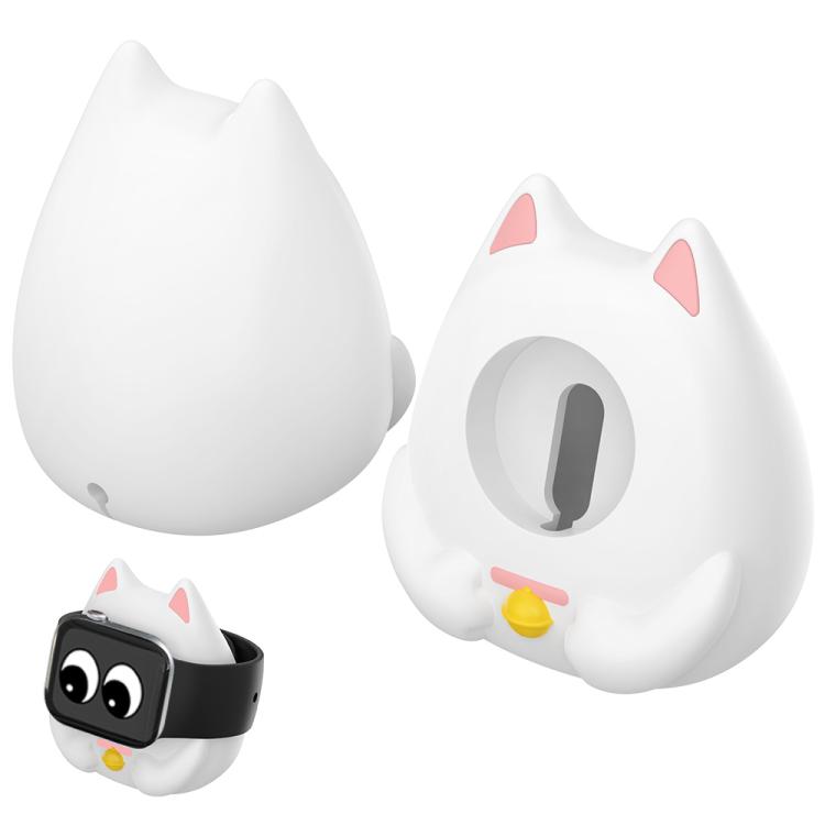 XDcase For Apple Watch Lucky Cat Design Smart Watch Charging Stand White