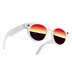 W611Pro Smart AI Glasses 8MP Camera, WIFI, AI Translation White Frame Red Coated Lens
