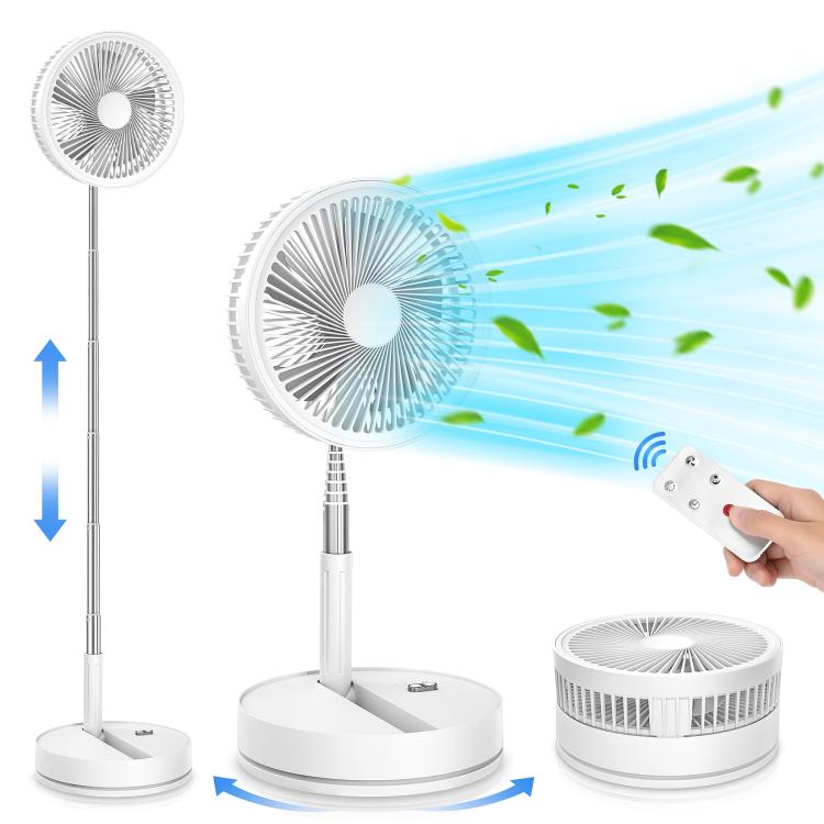 F9 Upgrade Folding Adjustable Height Desktop Electric Fan 8000mAh Battery – Durable Build, Easy to Use