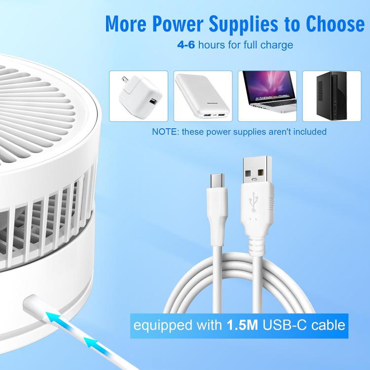 F9 Upgrade Folding Adjustable Height Desktop Electric Fan 8000mAh Battery – Durable Build, Easy to Use