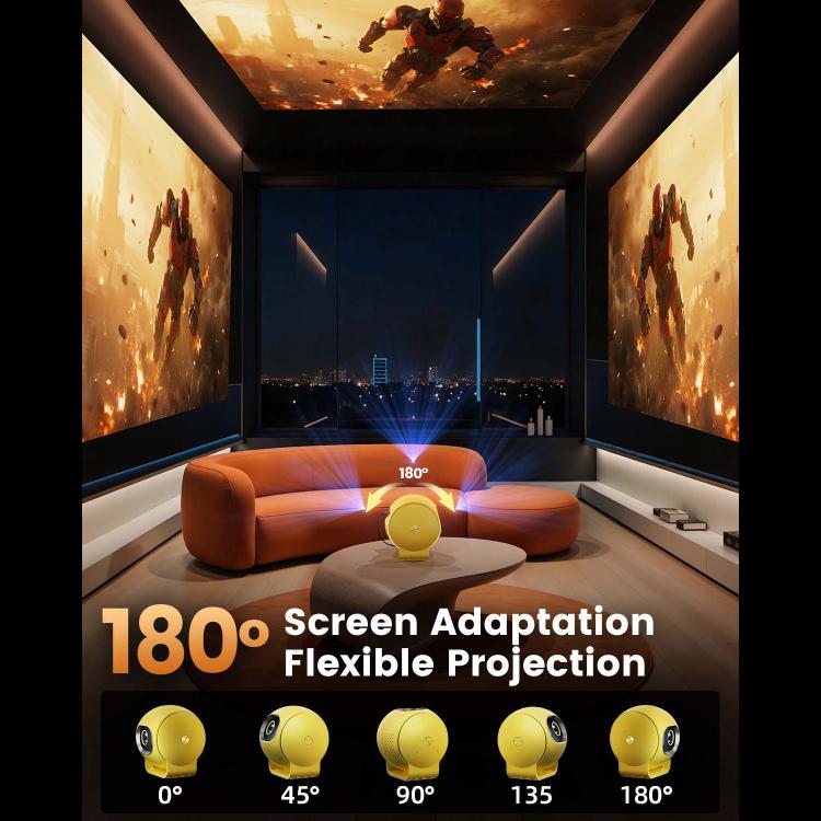Q3 720P 150ANSI LCD Display Smart Projector, 1GB+8GB, Auto Focus, EU Plug, US Plug, UK Plug, AU Plug – Bluetooth, TPU, 4K