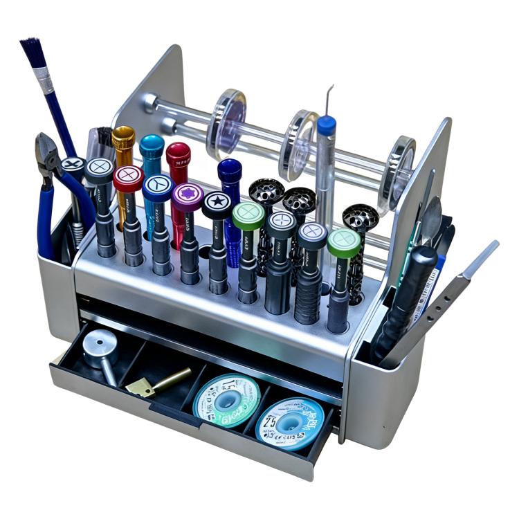 Screwdriver Component Storage Organizer – Durable Build, Easy to Use Silver