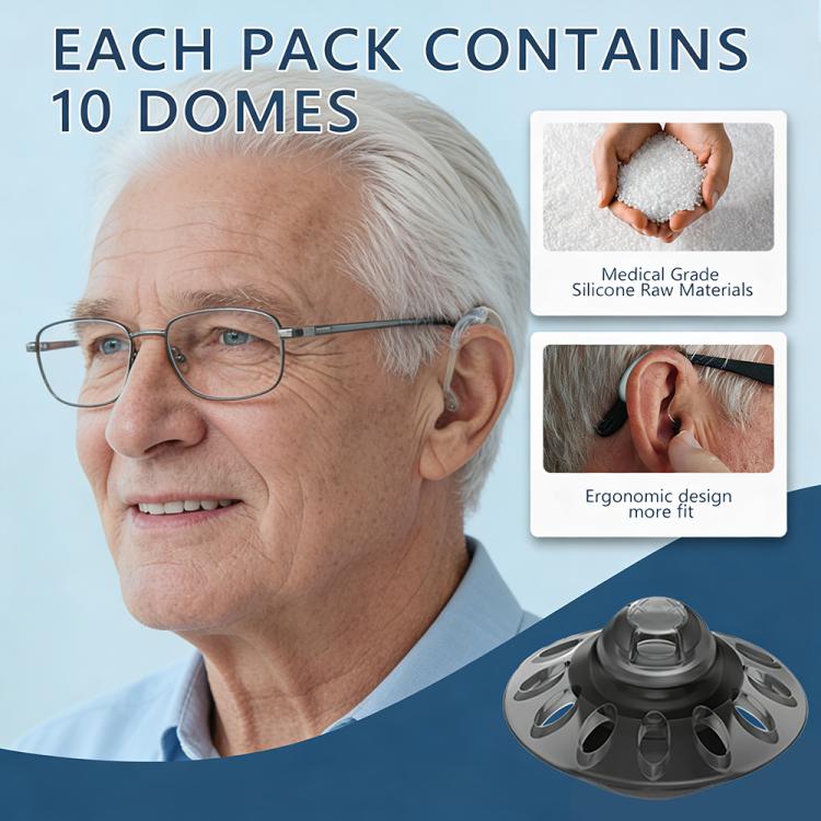 XDcase 10pcs Replacement Silicone Ear Tips Kit for Phonak Hearing Aids, S, M, L – Durable Build, Easy to Use