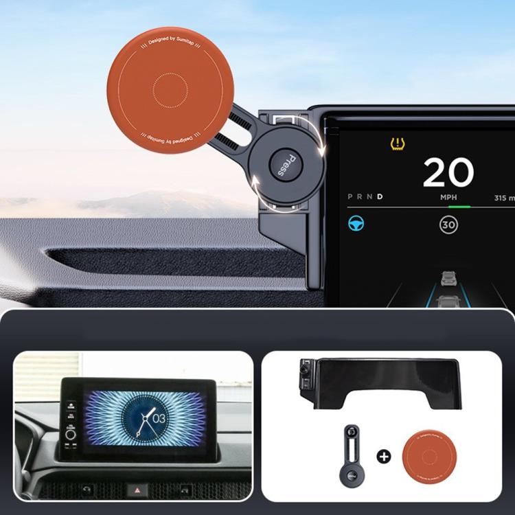 Car Screen Magnetic Phone Holder Mount with Extension Arm – Magnetic, For Honda Accord 2023-2025, For Honda 10th Gen Civic 2016-2021, For Honda CR-V / Breeze 2017-2022, For Honda CR-V / Breeze 2023 For Honda CR-V Breeze 2017-2022 Gray