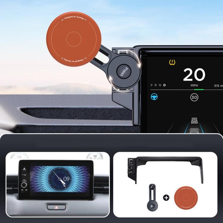 Car Screen Magnetic Phone Holder Mount with Extension Arm – Magnetic, For Honda 11th Gen Civic / Integra 2022-2025, For Honda XR-V 2023-2024 / Vezel 2023, For Honda ZR-V 2022-2023 / HR-V 2023, For Honda Accord 2018-2022 10.25 inch Screen... For Honda XR-V 2023-2024 Vezel 2023 Orange