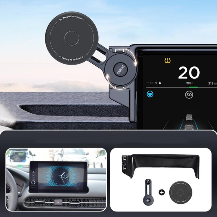 Car Screen Magnetic Phone Holder Mount with Extension Arm – Magnetic, For Honda 11th Gen Civic / Integra 2022-2025, For Honda XR-V 2023-2024 / Vezel 2023, For Honda ZR-V 2022-2023 / HR-V 2023, For Honda Accord 2018-2022 10.25 inch Screen... For Honda ZR-V 2022-2023 HR-V 2023 Black