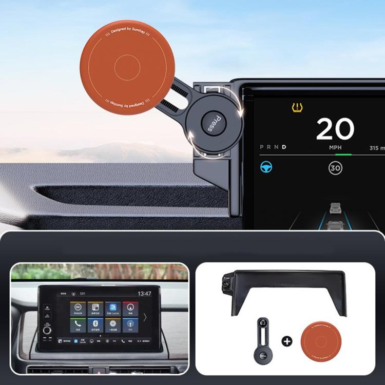 Car Screen Magnetic Phone Holder Mount with Extension Arm – Magnetic, For Honda 11th Gen Civic / Integra 2022-2025, For Honda XR-V 2023-2024 / Vezel 2023, For Honda ZR-V 2022-2023 / HR-V 2023, For Honda Accord 2018-2022 10.25 inch Screen... For Honda Odyssey Elysion 2022-2026 Orange