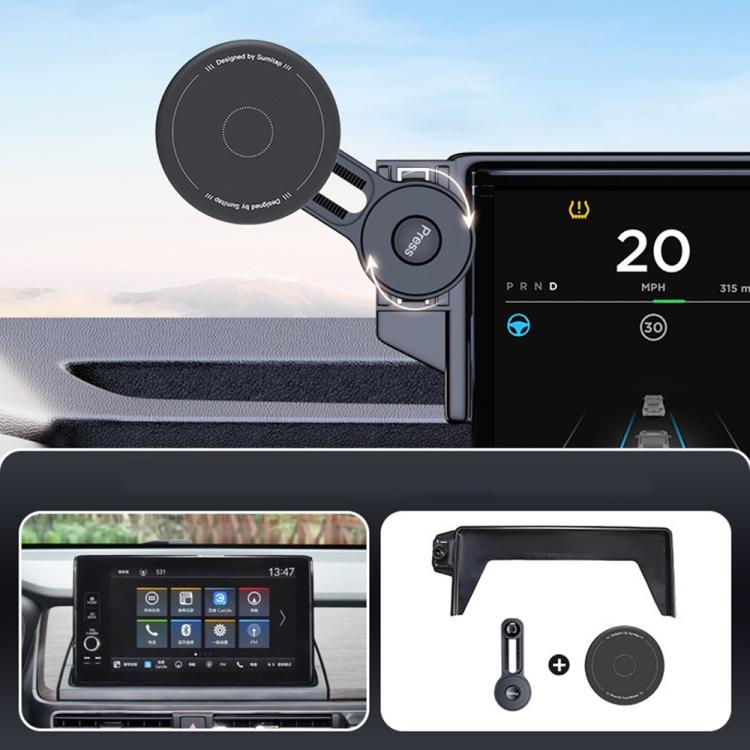 Car Screen Magnetic Phone Holder Mount with Extension Arm – Magnetic, For Honda 11th Gen Civic / Integra 2022-2025, For Honda XR-V 2023-2024 / Vezel 2023, For Honda ZR-V 2022-2023 / HR-V 2023, For Honda Accord 2018-2022 10.25 inch Screen... For Honda Odyssey Elysion 2022-2026 Black