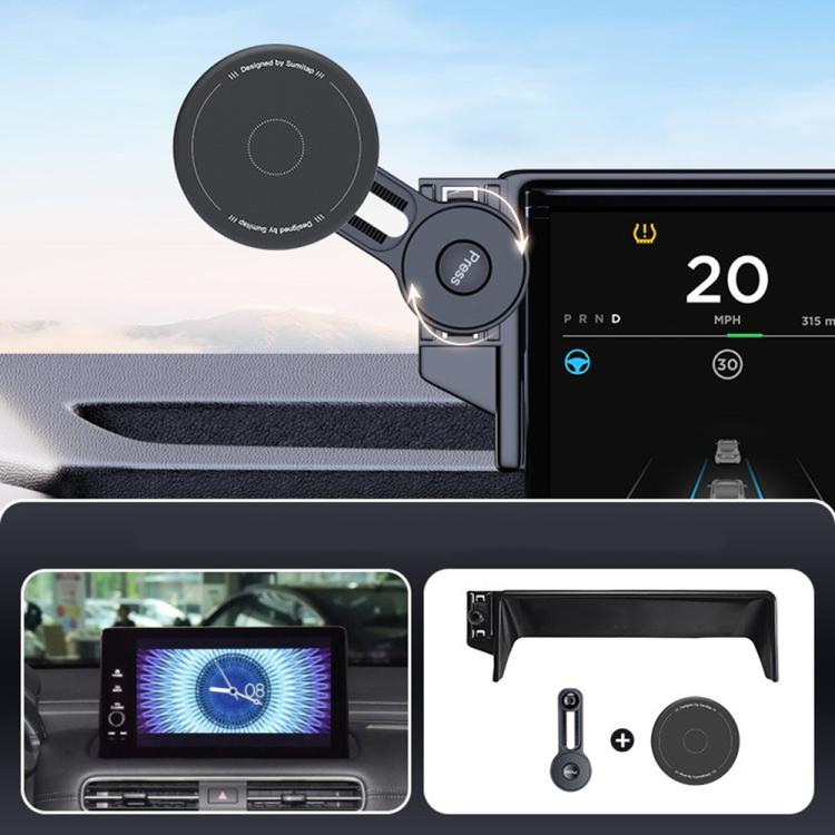 Car Screen Magnetic Phone Holder Mount with Extension Arm – Magnetic, For Honda 11th Gen Civic / Integra 2022-2025, For Honda XR-V 2023-2024 / Vezel 2023, For Honda ZR-V 2022-2023 / HR-V 2023, For Honda Accord 2018-2022 10.25 inch Screen... For Honda Avancier 2023 UR-V 2024 Black