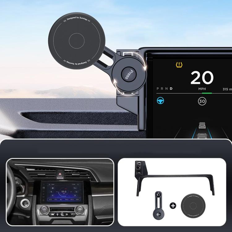Car Screen Magnetic Phone Holder Mount with Extension Arm – Magnetic, For Honda Accord 2023-2025, For Honda 10th Gen Civic 2016-2021, For Honda CR-V / Breeze 2017-2022, For Honda CR-V / Breeze 2023 For Honda 10th Gen Civic 2016-2021 Orange