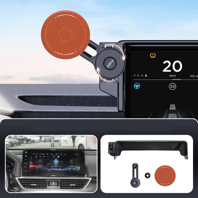 Car Screen Magnetic Phone Holder Mount with Extension Arm – Magnetic, For Honda 11th Gen Civic / Integra 2022-2025, For Honda XR-V 2023-2024 / Vezel 2023, For Honda ZR-V 2022-2023 / HR-V 2023, For Honda Accord 2018-2022 10.25 inch Screen... For Honda Accord 2018-2022 10.25 inch Screen Orange