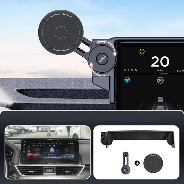 Car Screen Magnetic Phone Holder Mount with Extension Arm – Magnetic, For Honda 11th Gen Civic / Integra 2022-2025, For Honda XR-V 2023-2024 / Vezel 2023, For Honda ZR-V 2022-2023 / HR-V 2023, For Honda Accord 2018-2022 10.25 inch Screen... For Honda Accord 2018-2022 10.25 inch Screen Black