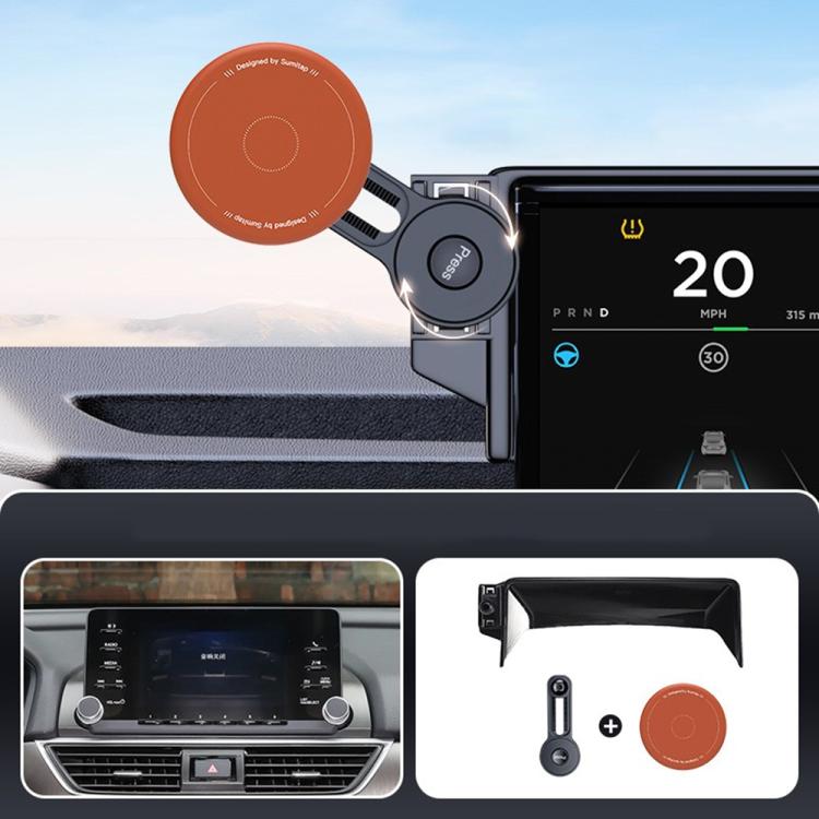 Car Screen Magnetic Phone Holder Mount with Extension Arm – Magnetic, For Honda 11th Gen Civic / Integra 2022-2025, For Honda XR-V 2023-2024 / Vezel 2023, For Honda ZR-V 2022-2023 / HR-V 2023, For Honda Accord 2018-2022 10.25 inch Screen... For Honda Accord 2018-2022 7-8 inch Screen Orange