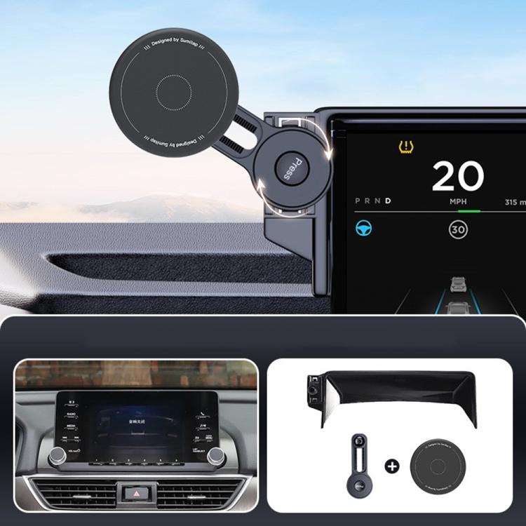 Car Screen Magnetic Phone Holder Mount with Extension Arm – Magnetic, For Honda 11th Gen Civic / Integra 2022-2025, For Honda XR-V 2023-2024 / Vezel 2023, For Honda ZR-V 2022-2023 / HR-V 2023, For Honda Accord 2018-2022 10.25 inch Screen... For Honda Accord 2018-2022 7-8 inch Screen Black