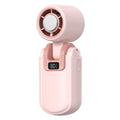HX-F386 Mini Folding High Speed Cooling Fan with Digital Display Pink