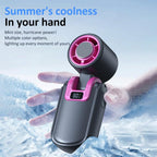 HX-F386 Mini Folding High Speed Cooling Fan with Digital Display